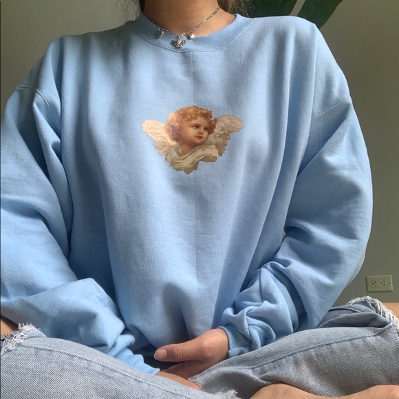n e w ✨ rare angel baby blue crewneck 👼🏻 - Picture 2 of 10